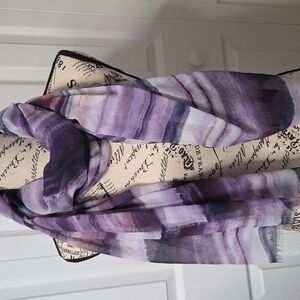 Elegant Purple Watercolor Scarf